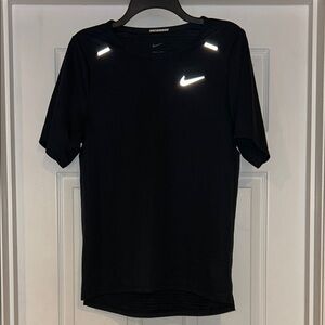 Nike Black Performance running Tee with Reflective Details